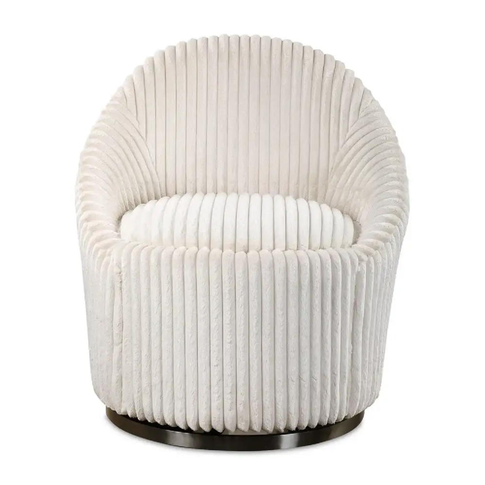 Fluted Chenille Swivel Chair