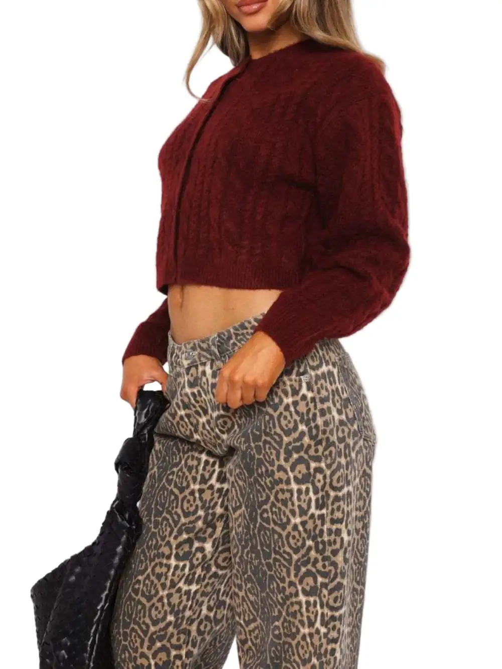 Button Up Cable Knit Cardigan