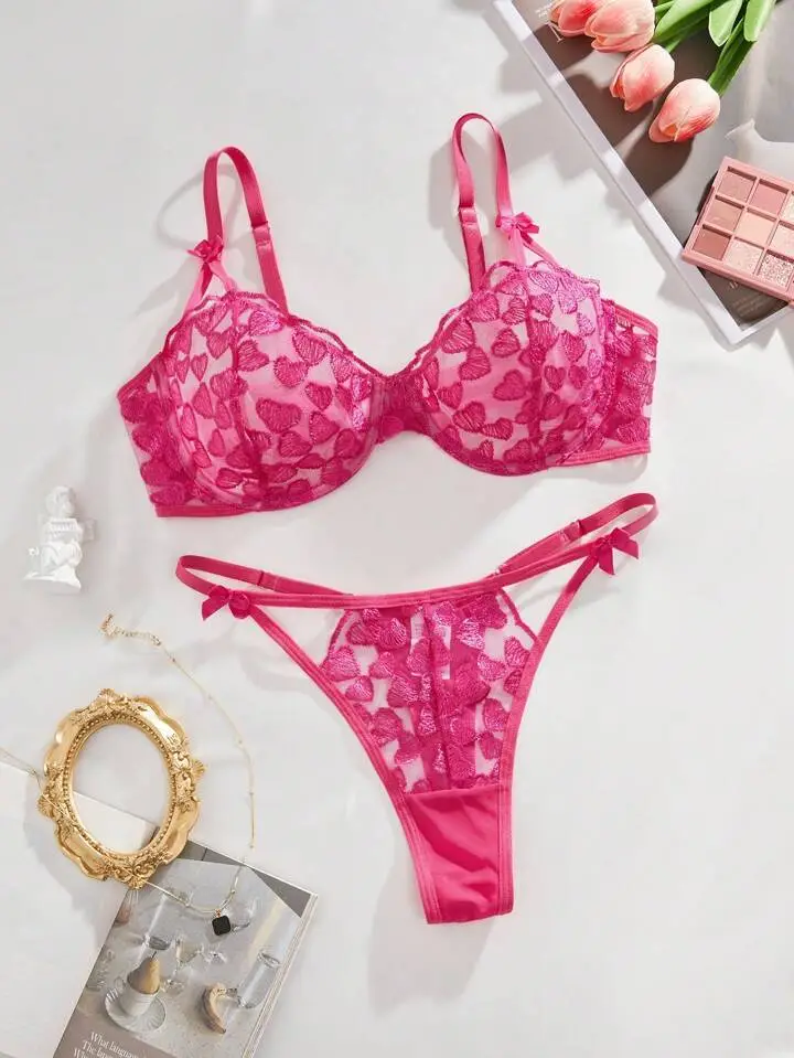 Heart Lace Lingerie Set