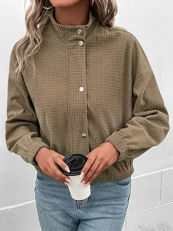 Corduroy Zip Front Jacket