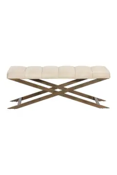 Channel-Tufted Tufted Accent Bench