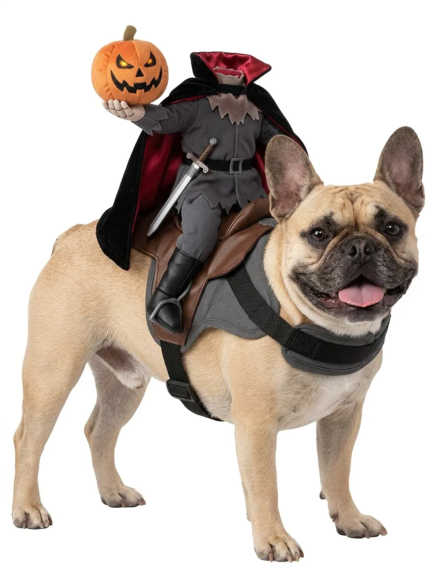 Dramatic Headless Horseman Dog Costume