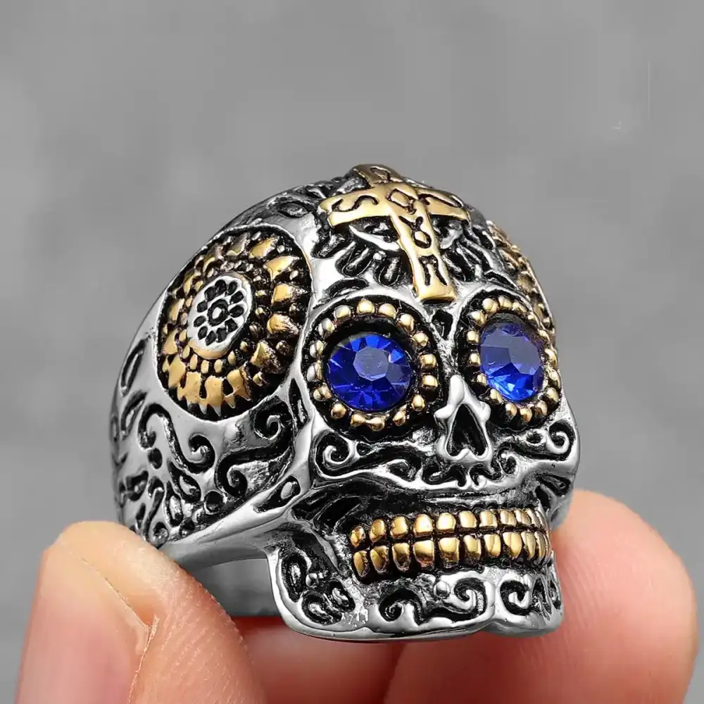 Men's Sugar Skull Ring