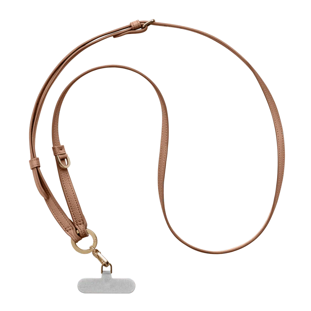 Classic Pebbled Crossbody Phone Strap