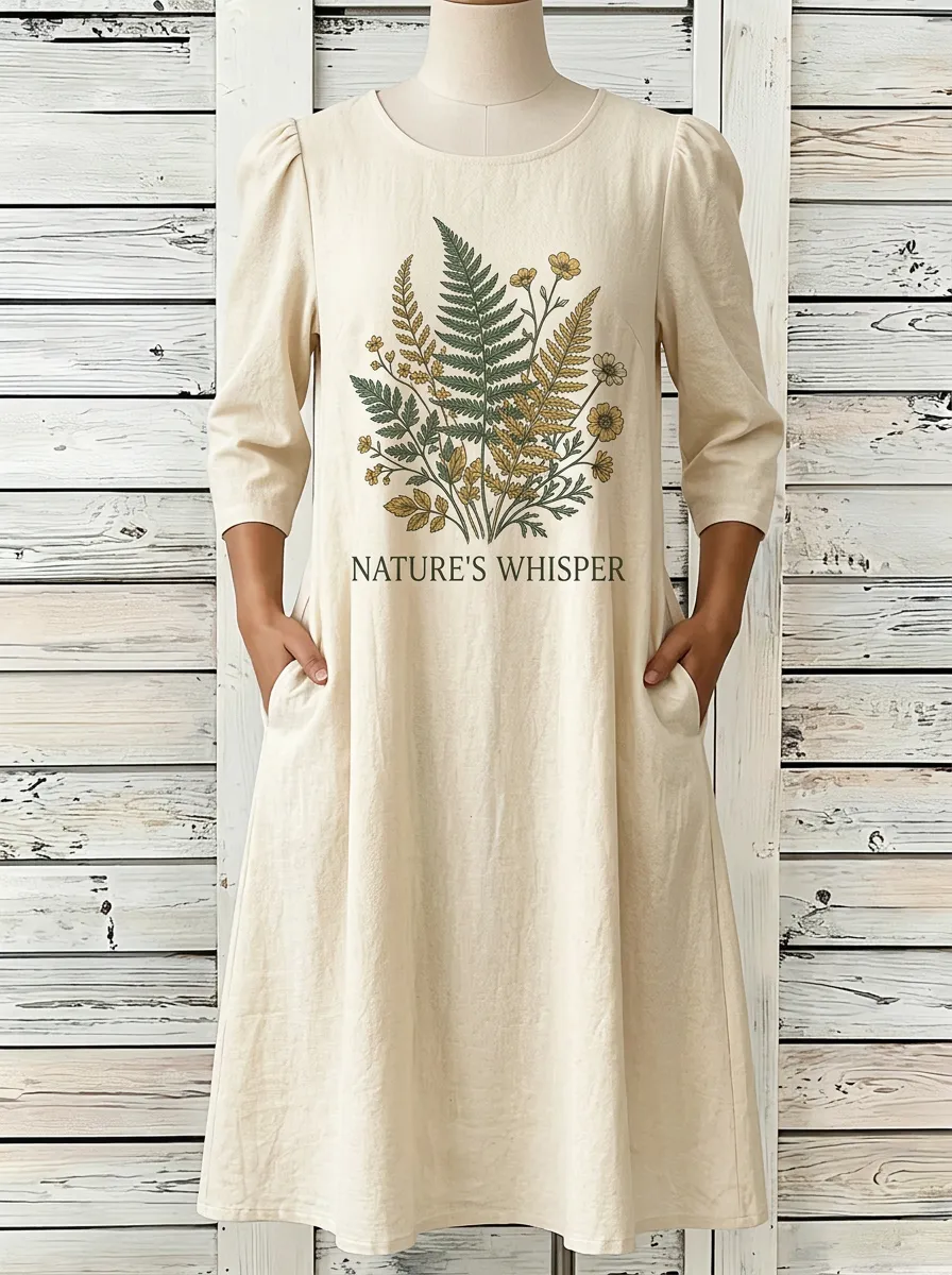 Nature Lover Fern And Wildflower Dress