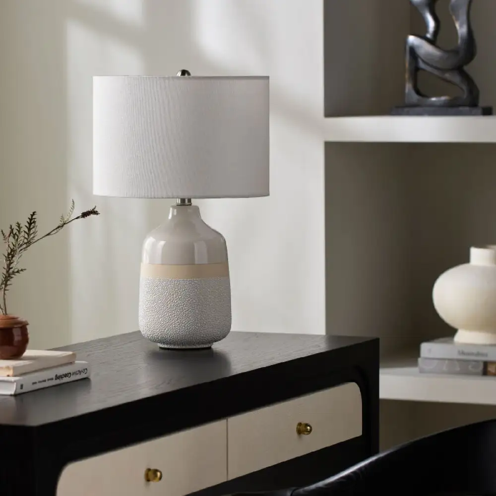 Refined Glazed Ceramic Table Lamp