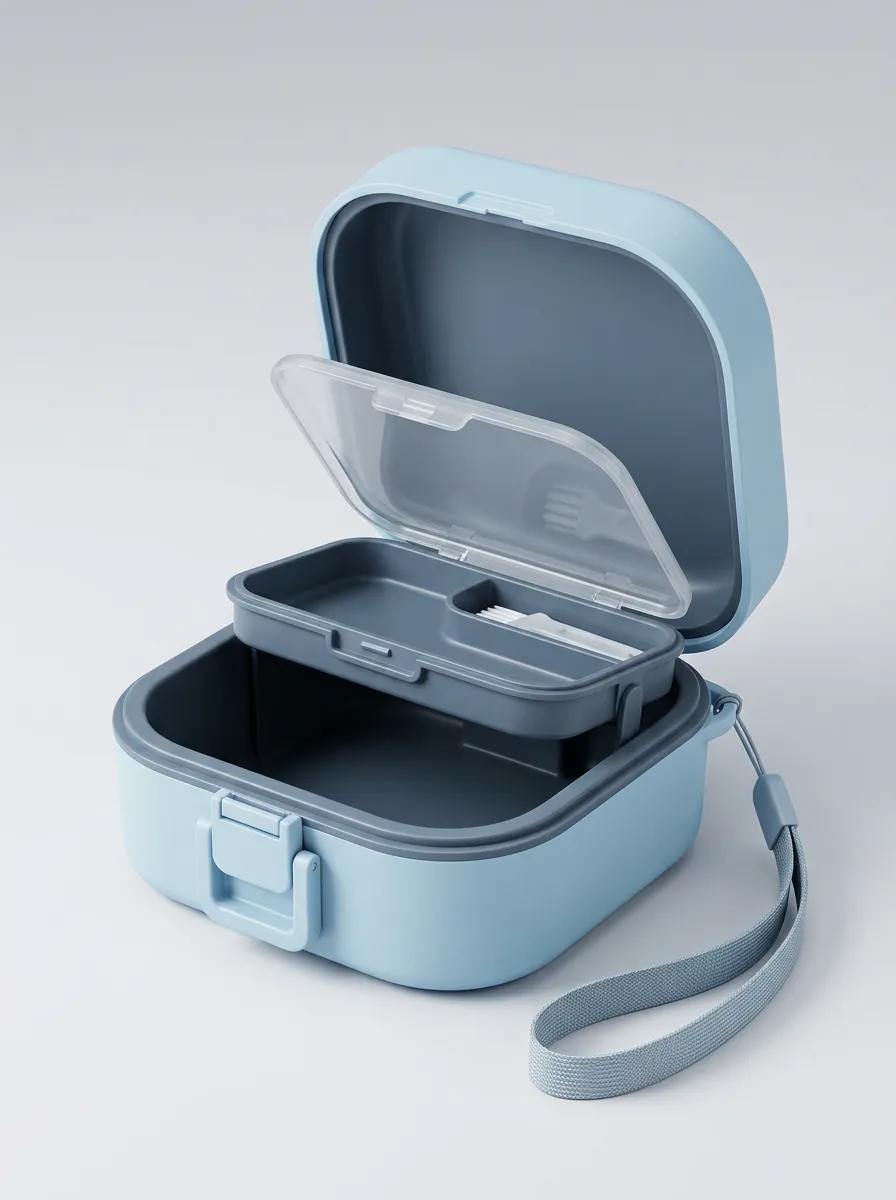 Compartment Denture and Retainer Storage Case