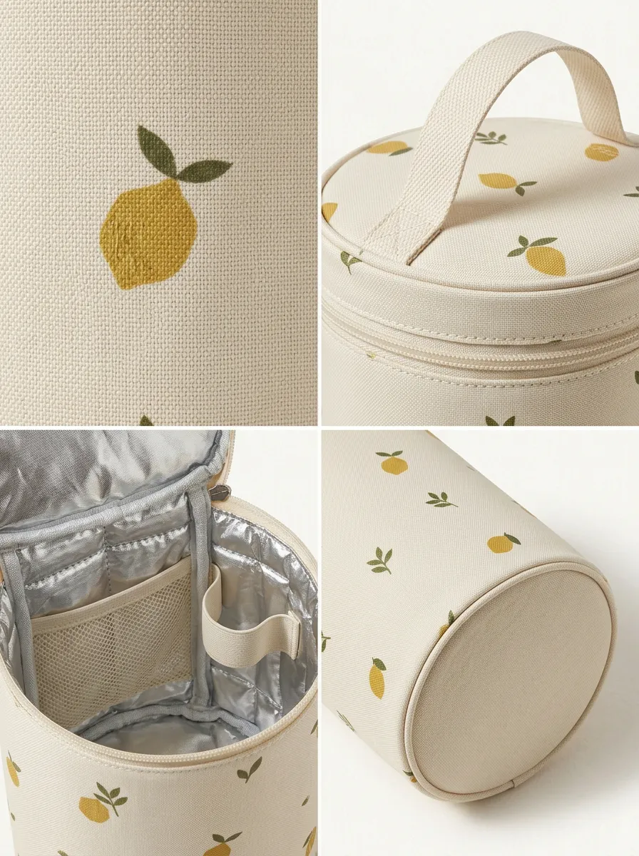 Lemon Pattern Insulated Thermal Printed Top