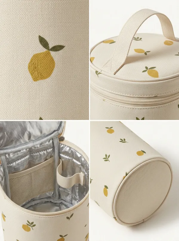Lemon Pattern Insulated Thermal Printed Top