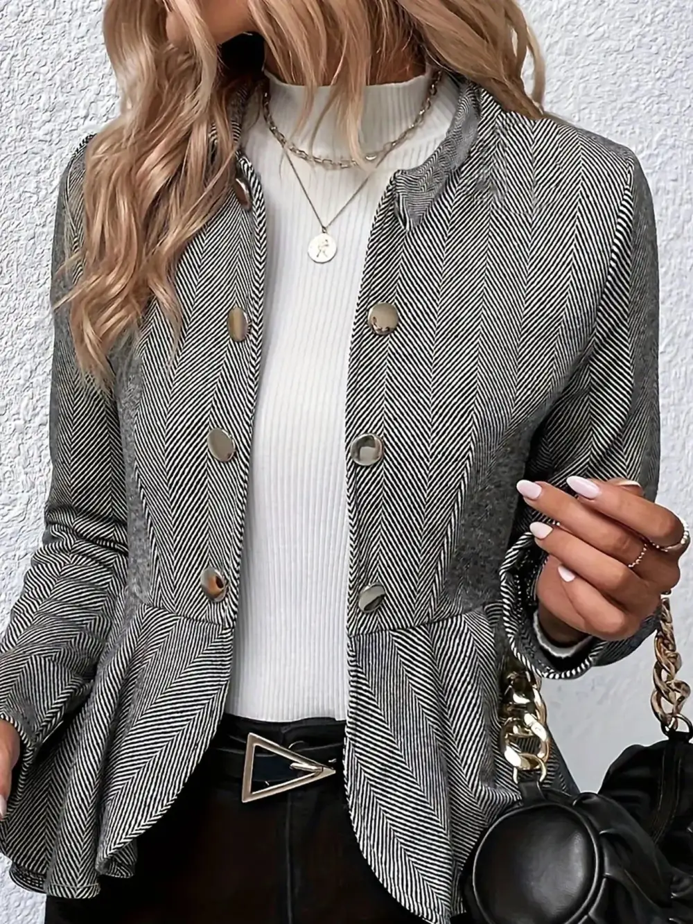 Plus Size Peplum Jacket