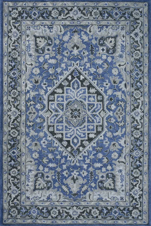 Artisan Hand Tufted Floral Medallion Wool Area Rug