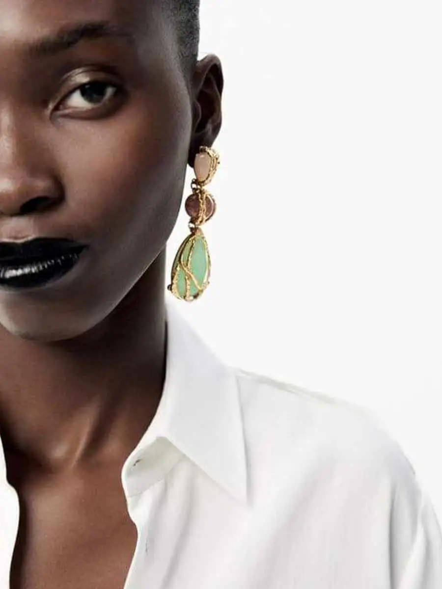 Antonella Multi Gem Dangle Earrings