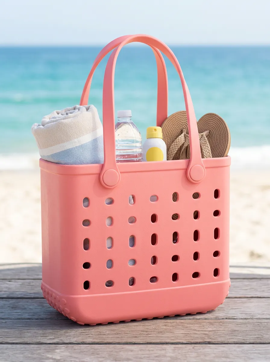Tote- Vacation Summer Perforated Beach Tote Bag