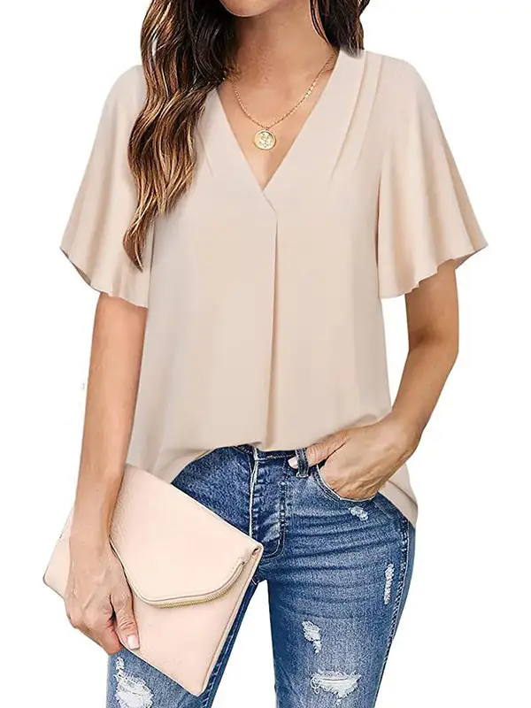 Urban Relaxed Falbala Chiffon T-Shirt