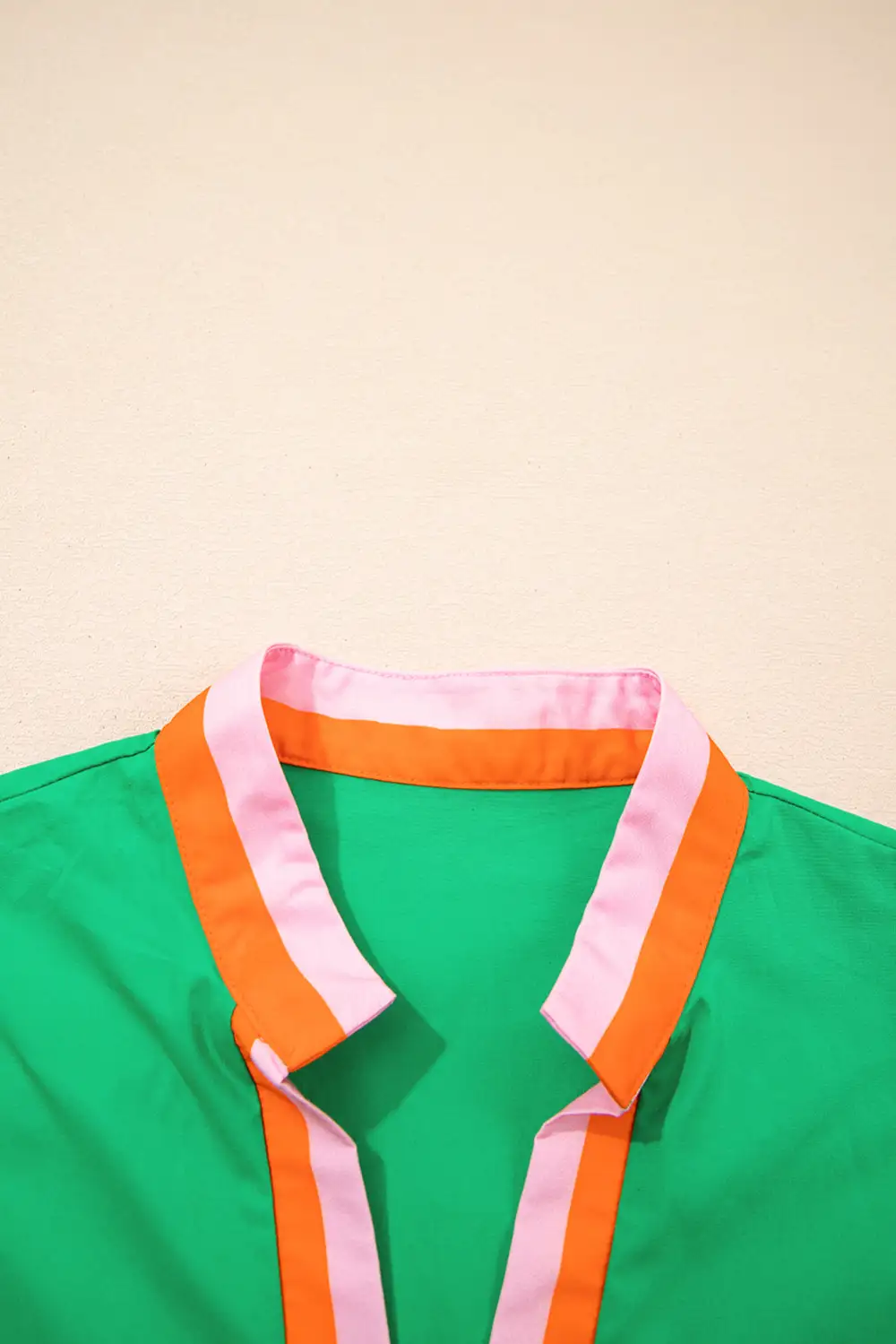 Striped V-Neck Puff Sleeve Blouse
