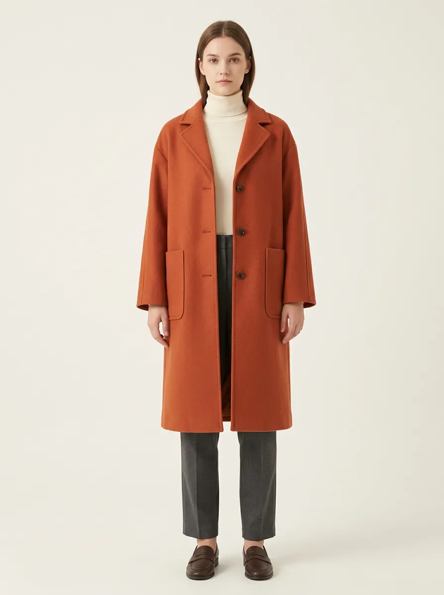 Crafted Wool-Blend Outerwear Coat
