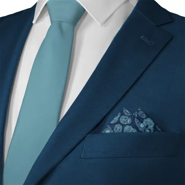 Minimal Composed Food And Drink Motif Pocket Square