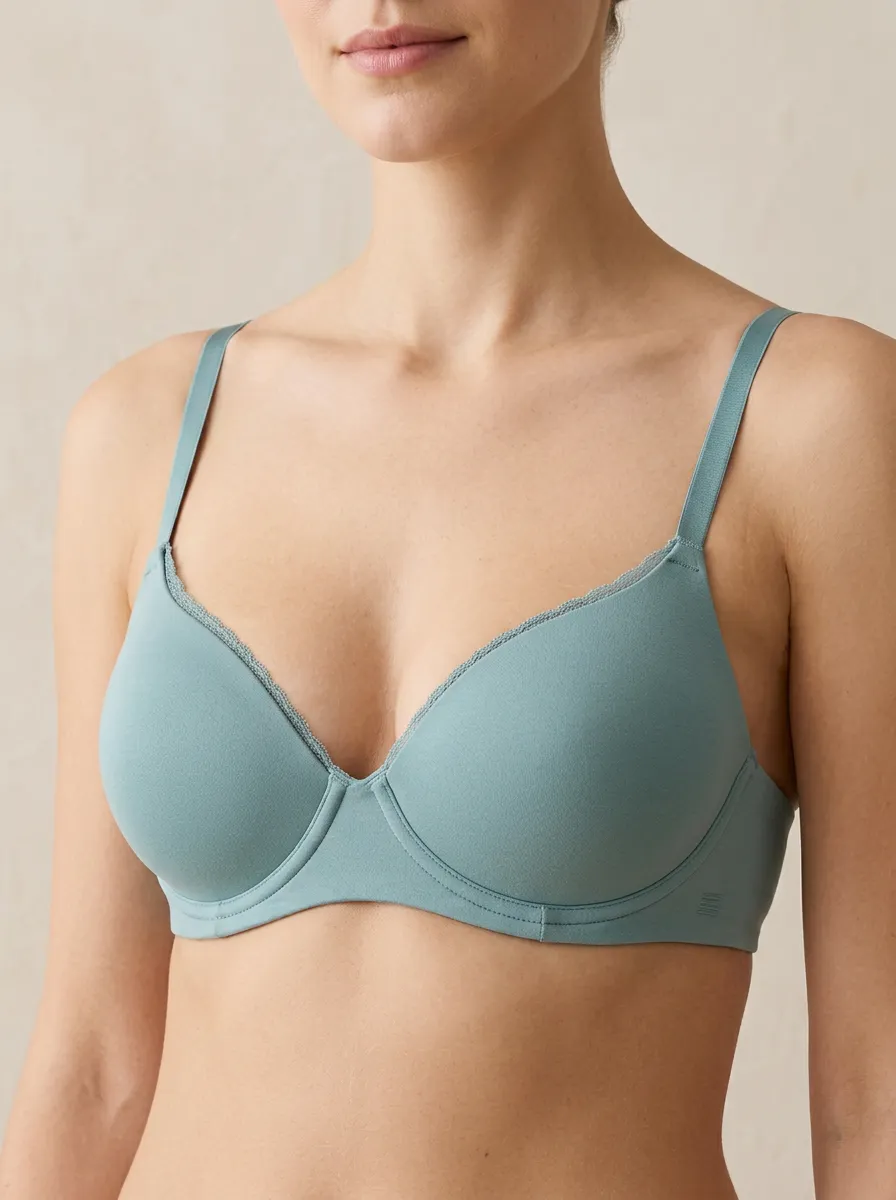 Everyday Underwire Lace Trim Detail Profile Women's Bra