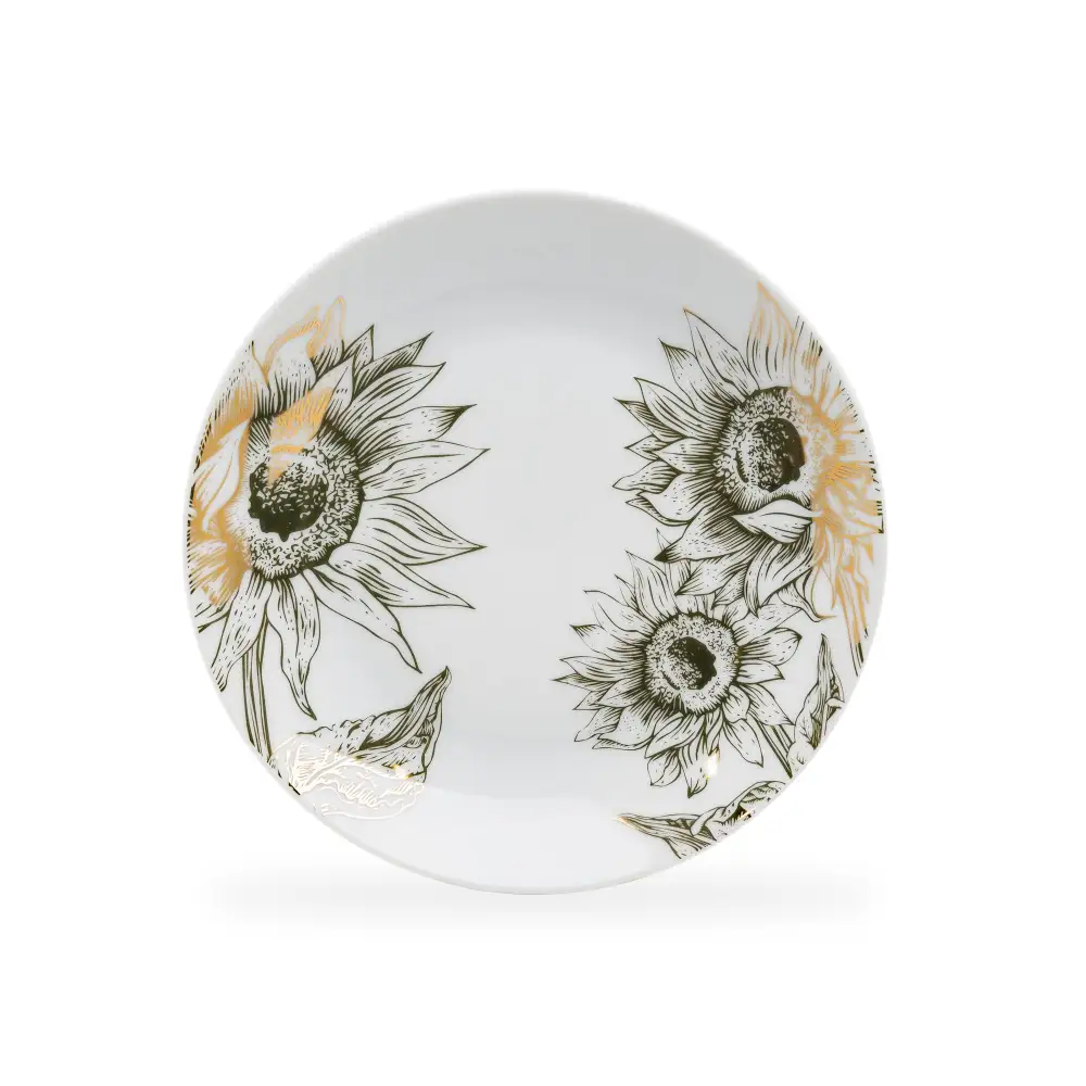 Sunflowers Porcelain Dessert Plate