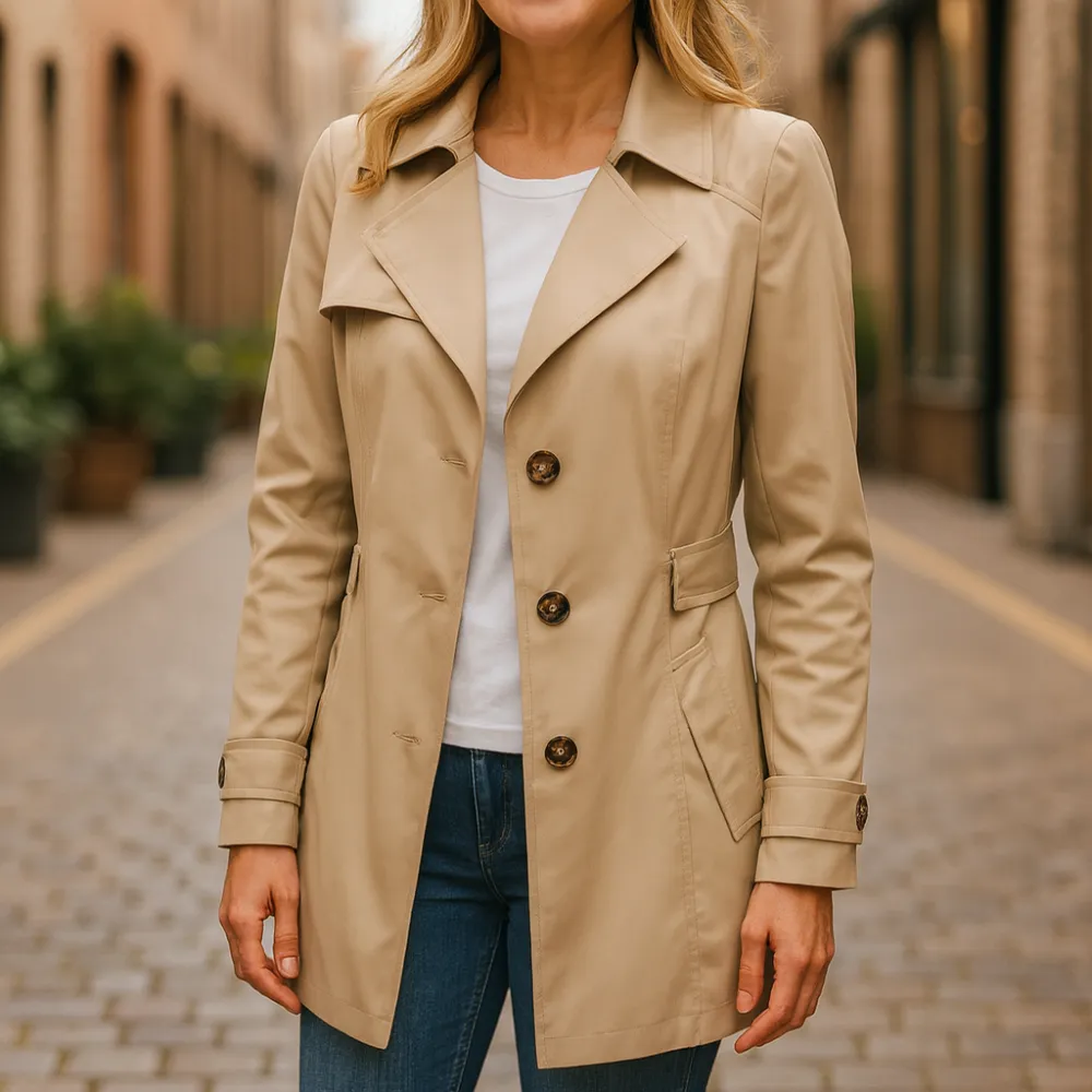 Modern Tailored Trench Coat