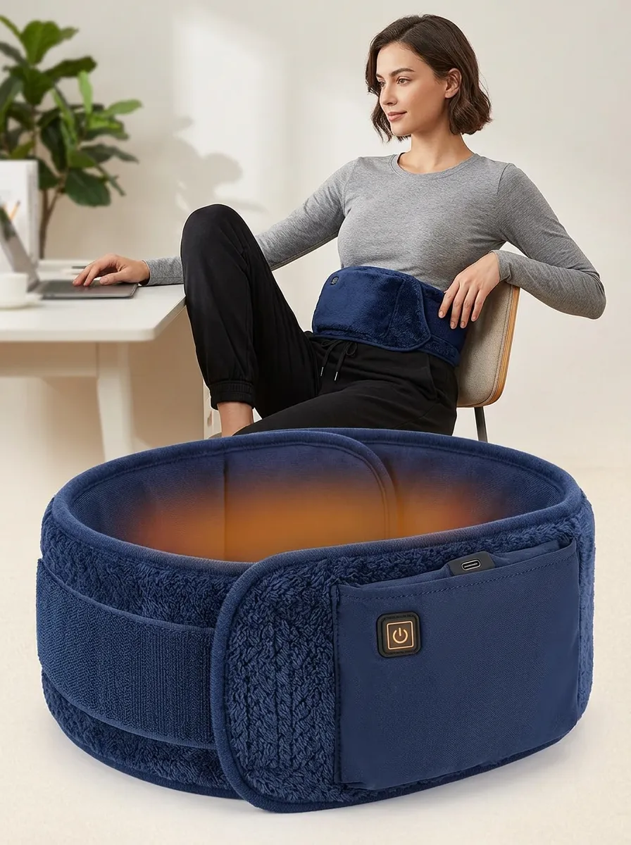Heated Waist Massage Belt with Electric Warmth
