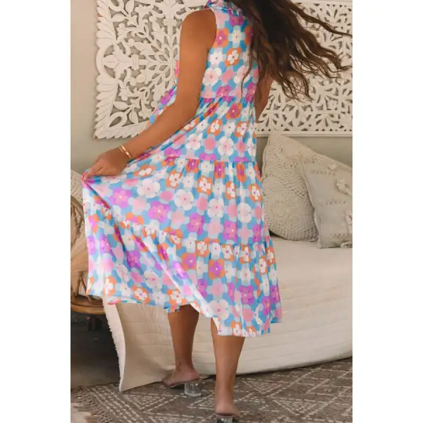 Sleeveless Tiered Midi Dress