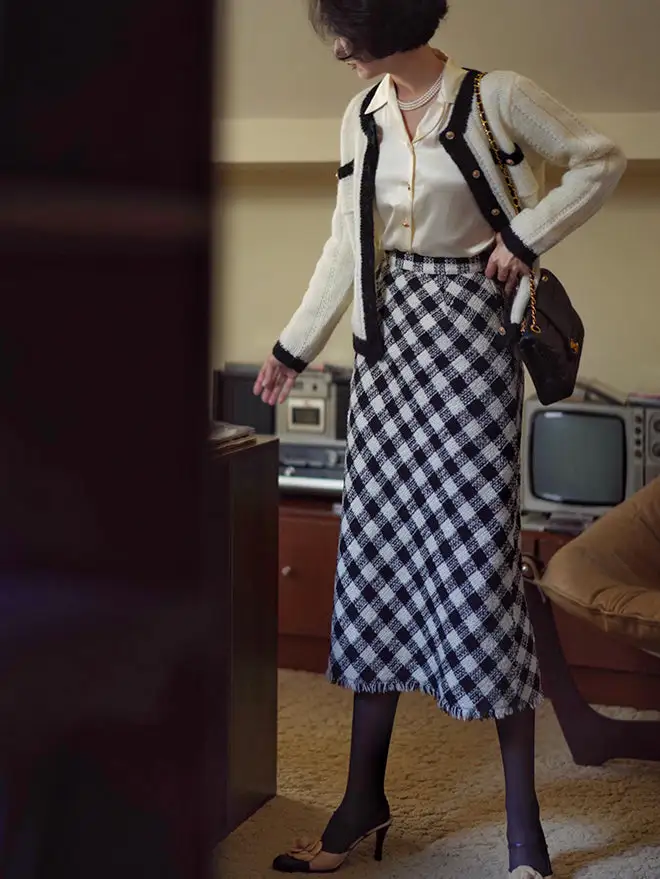 Cozy Leisure Everyday Casual Plaid Skirt