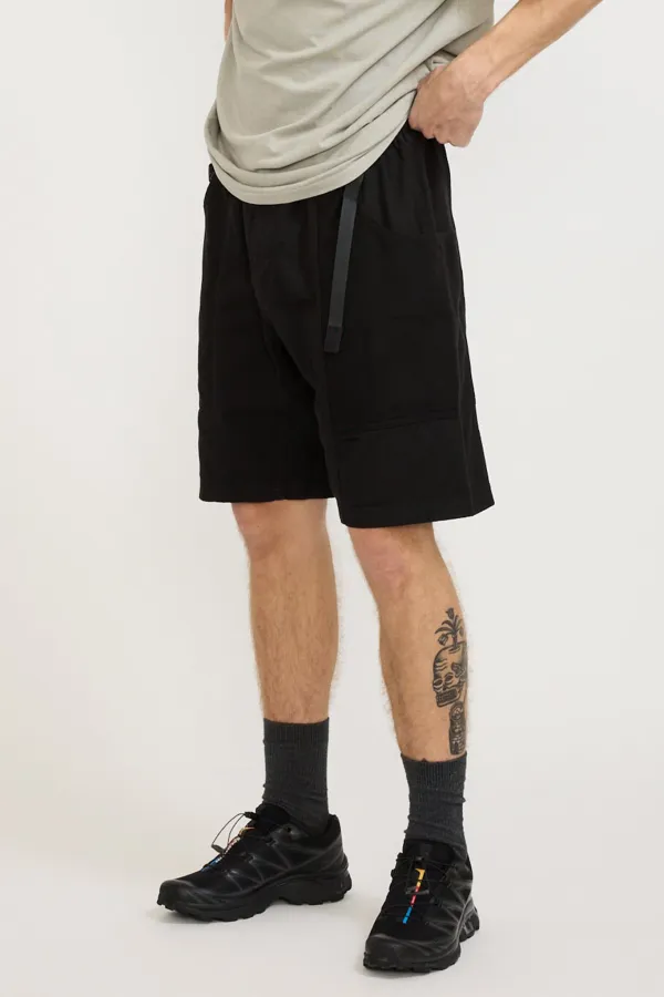 Black Straight Cut Loose Fit Shorts