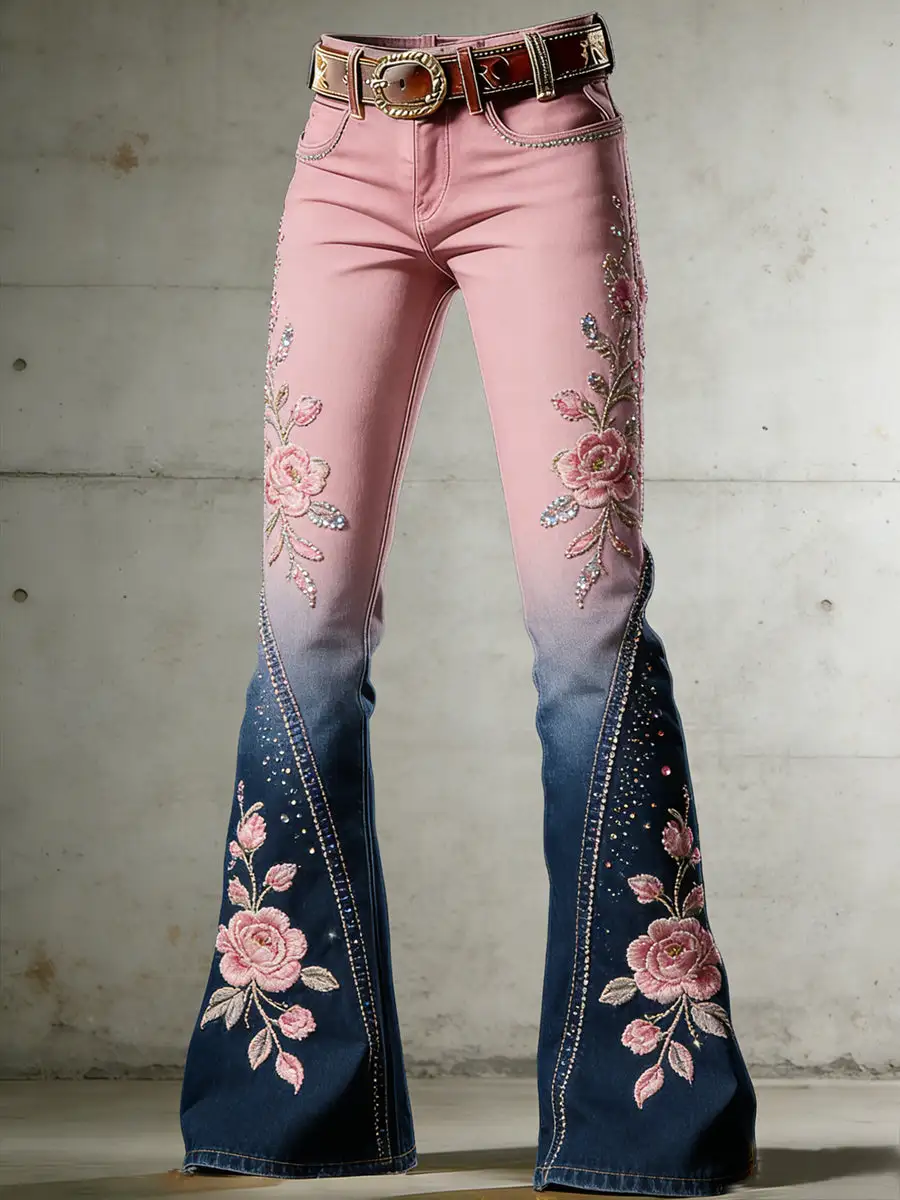 Women's Floral Casual Long Pants