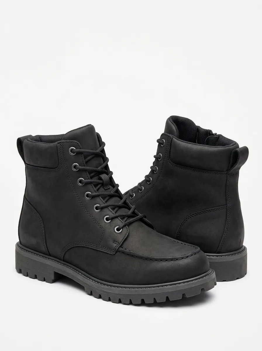 Unisex Minimalist Print Work Boots