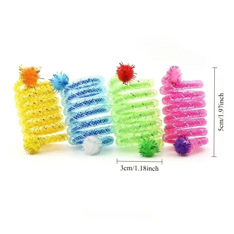 4 Pcs Colorful Pet Spring Toy