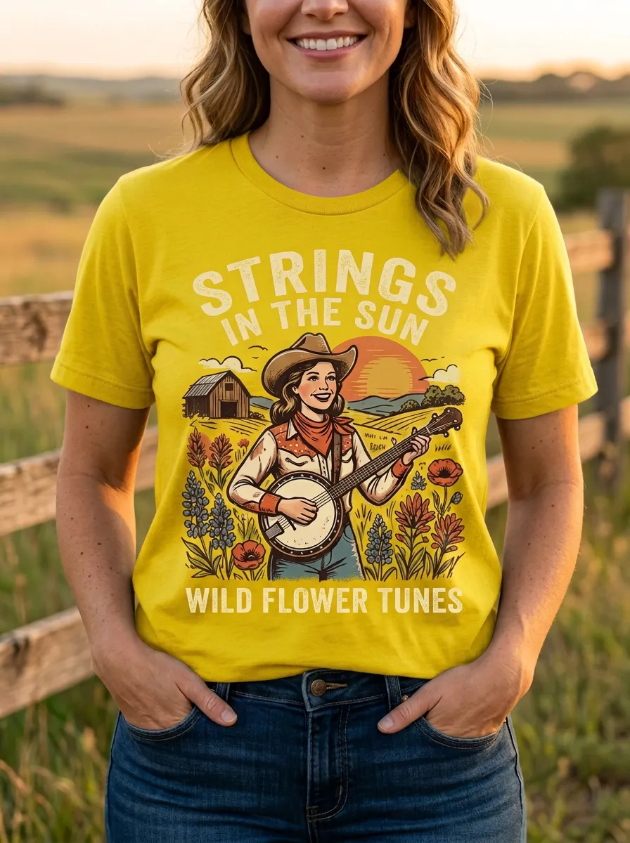 Festival Country Music Crewneck T-Shirt