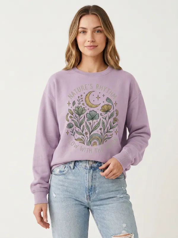 Nature Moon Floral Rhythm Sweatshirt