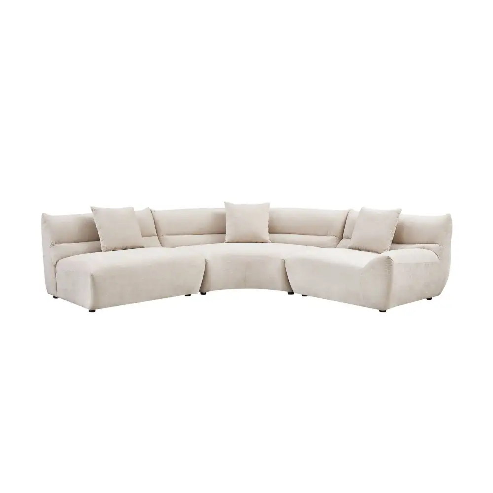 Sculptural Sectional Curved Sectional Sofa