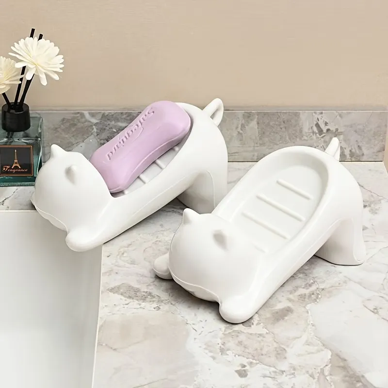 Cat-Shaped Soap Dish