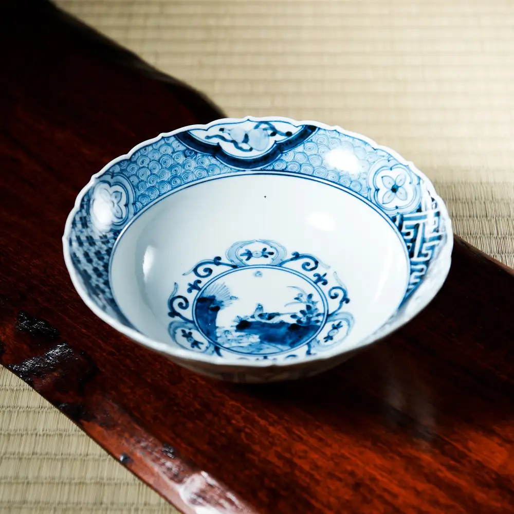 Modern Hand-Painted Porcelain Serving Bowl