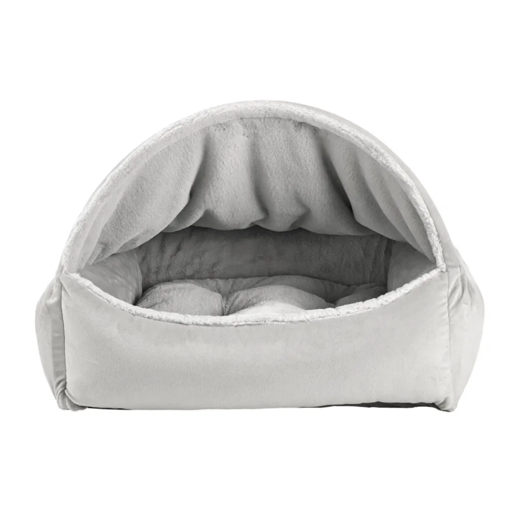 Faux Fur Canopy Simple Classic Pet Bed