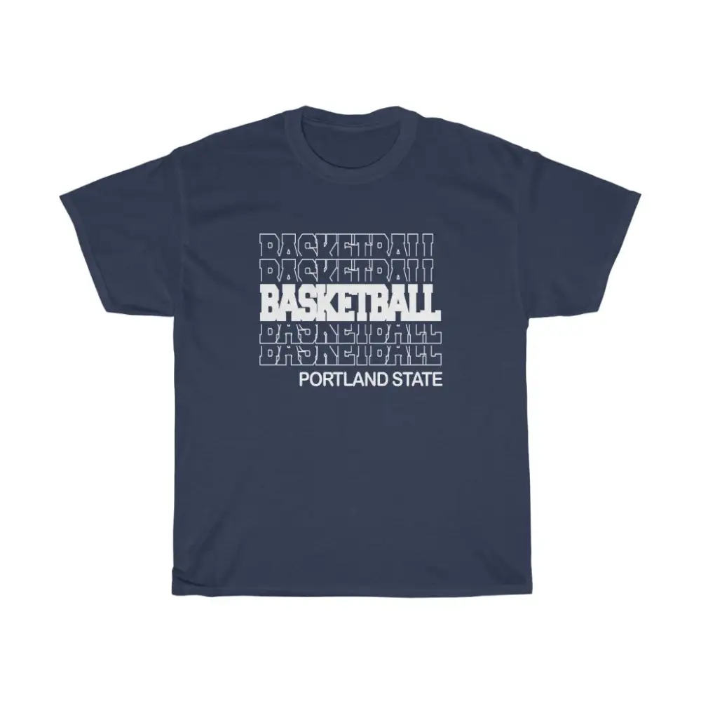 Basketball Portland State in Modern Stacked Lettering