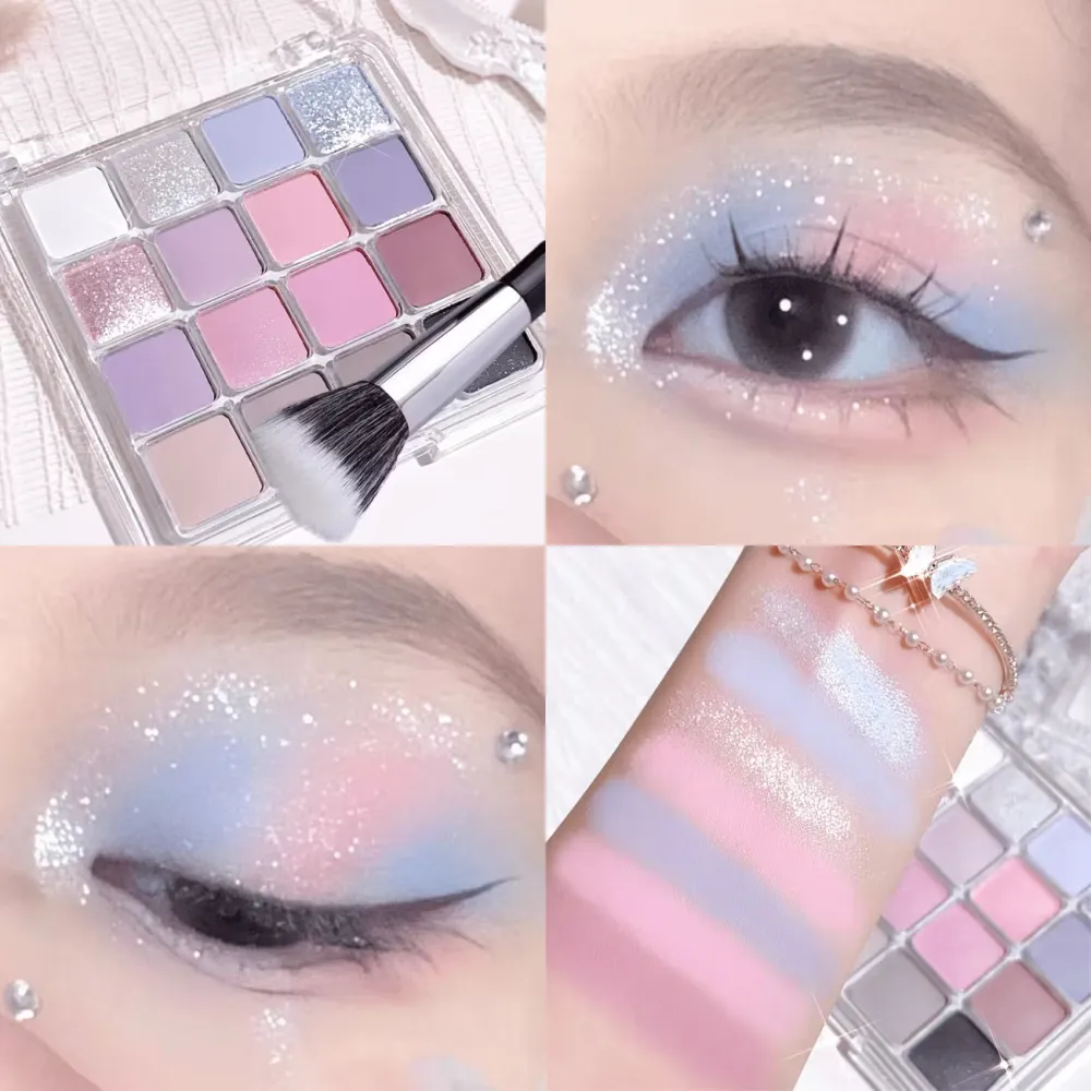 Pastel Pink & Blue Eyeshadow Palette