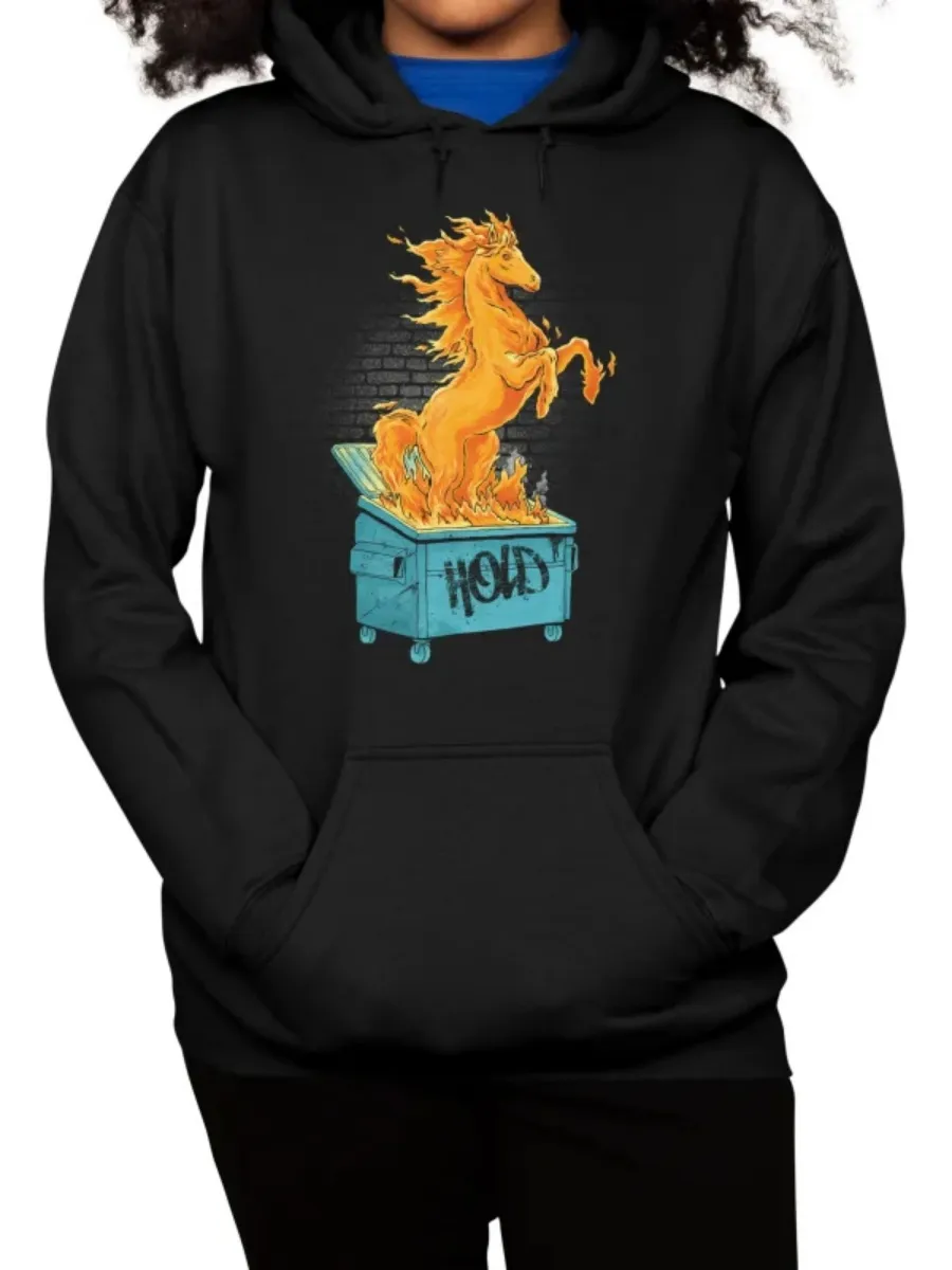 Fire Horse Printed Hoodie