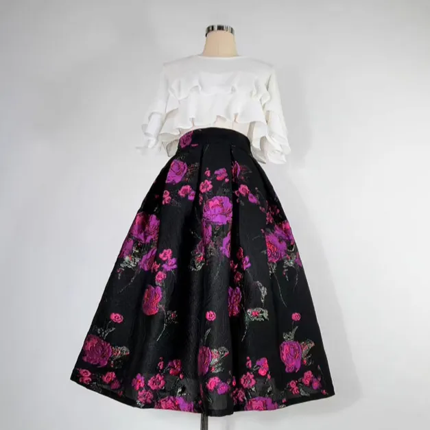 Modern Carry Everyday Casual Embroidered Skirt