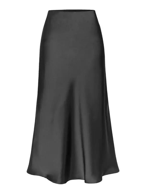 Airy Simple Satin Skirt
