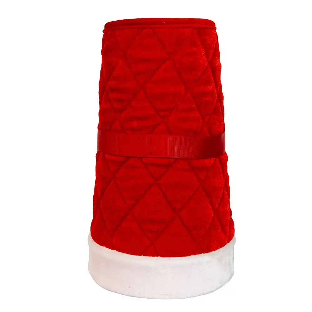 Paneled Quilted Velvet Tree Collar