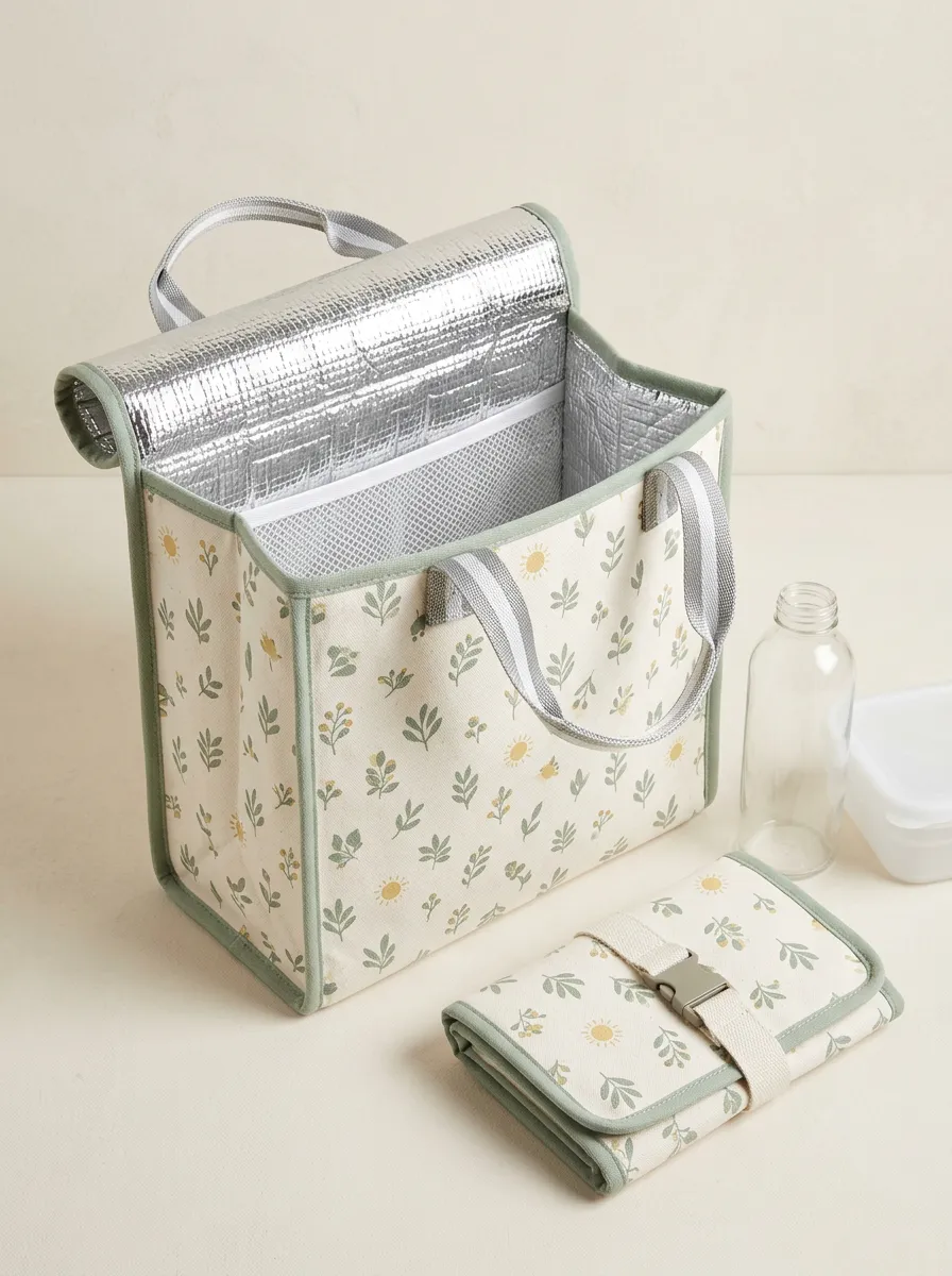 Floral Sun Botanical Printed Insulated Lunch Bag