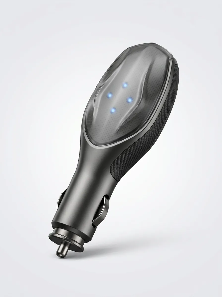 Carbon-Fiber Texture LED Plug-In Car Fuel Saver