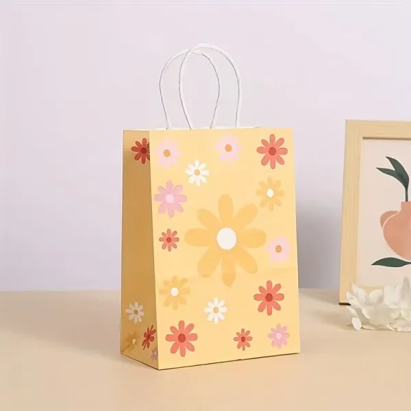 6Pcs Daisy Print Gift Bag