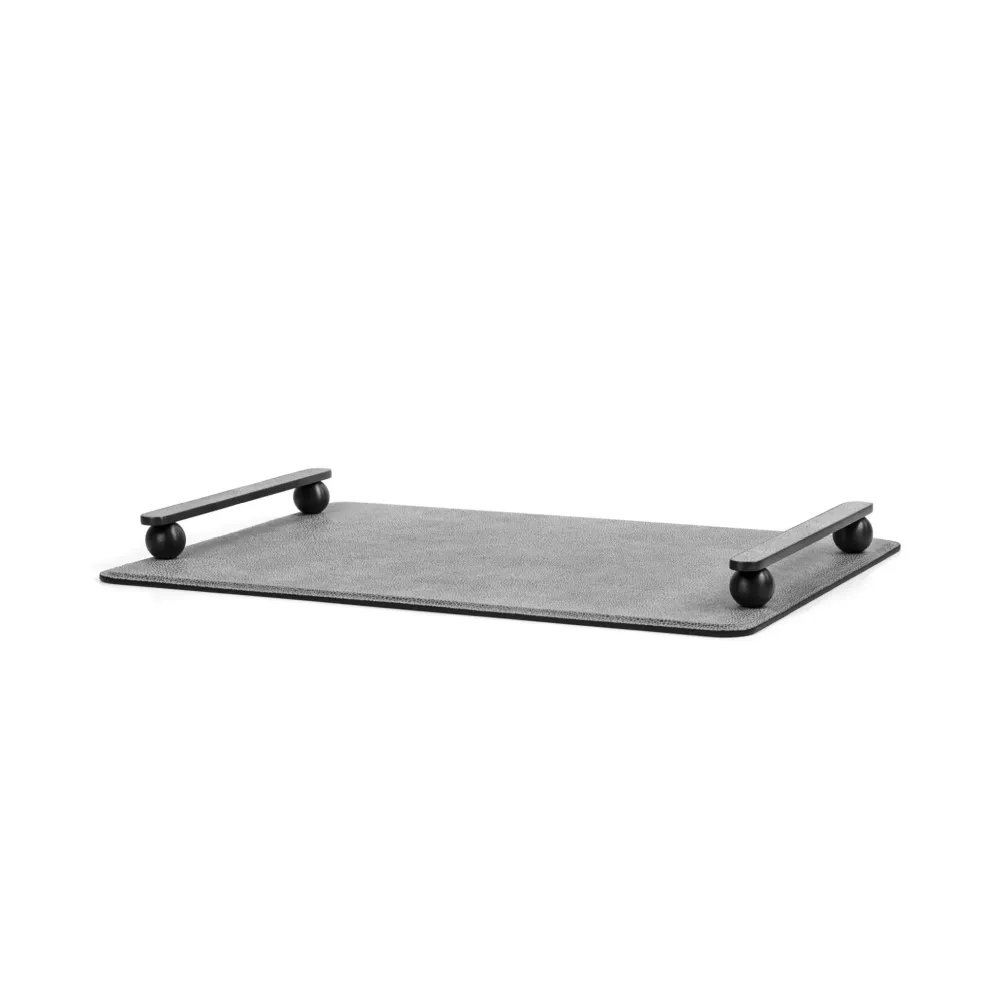 Leather Tray With Handles