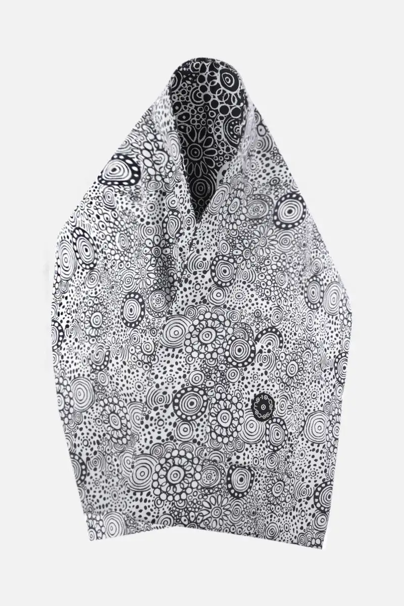 Classic Nylon Graphic Print Padded Fashion Scarf