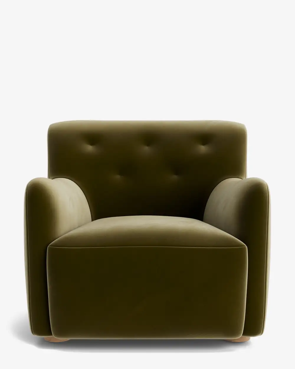 Tufted Oak Lounge Chair