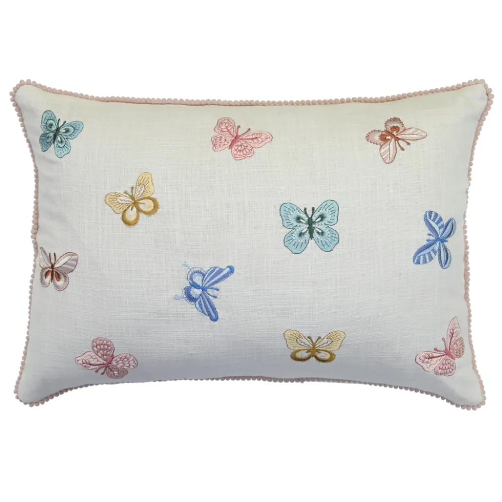 Artisan Floral Cotton Linen Decorative Cushion Cover